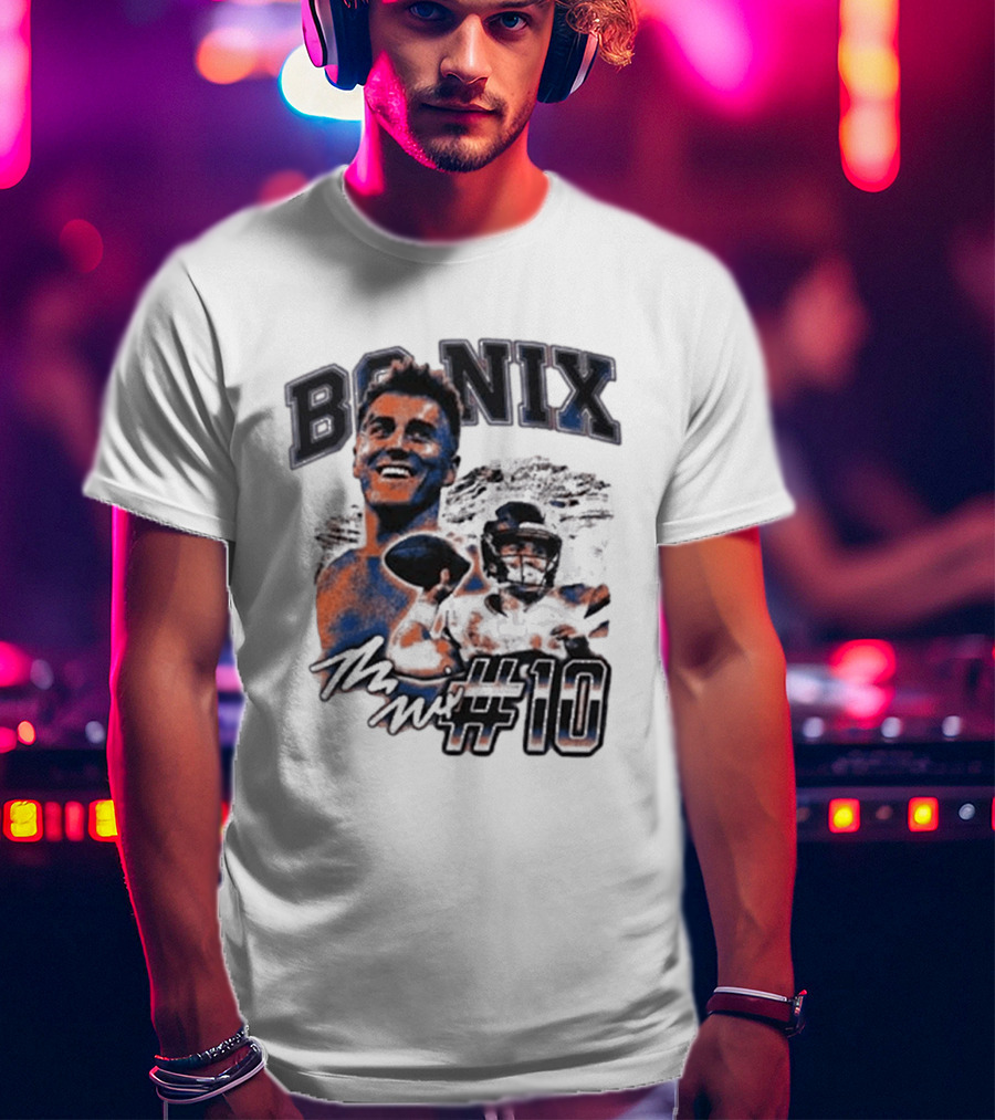 Bo Nix Number 10 Football Player T-Shirt