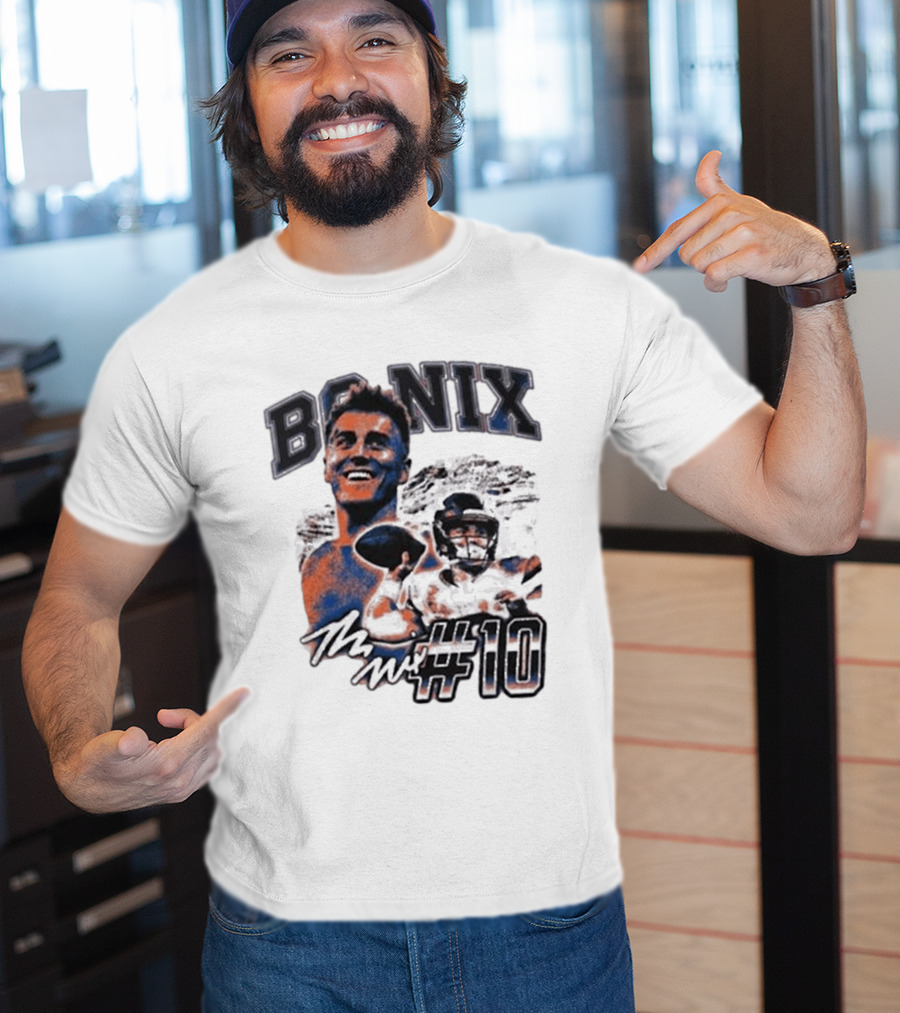 Bo Nix Number 10 Football Player T-Shirt