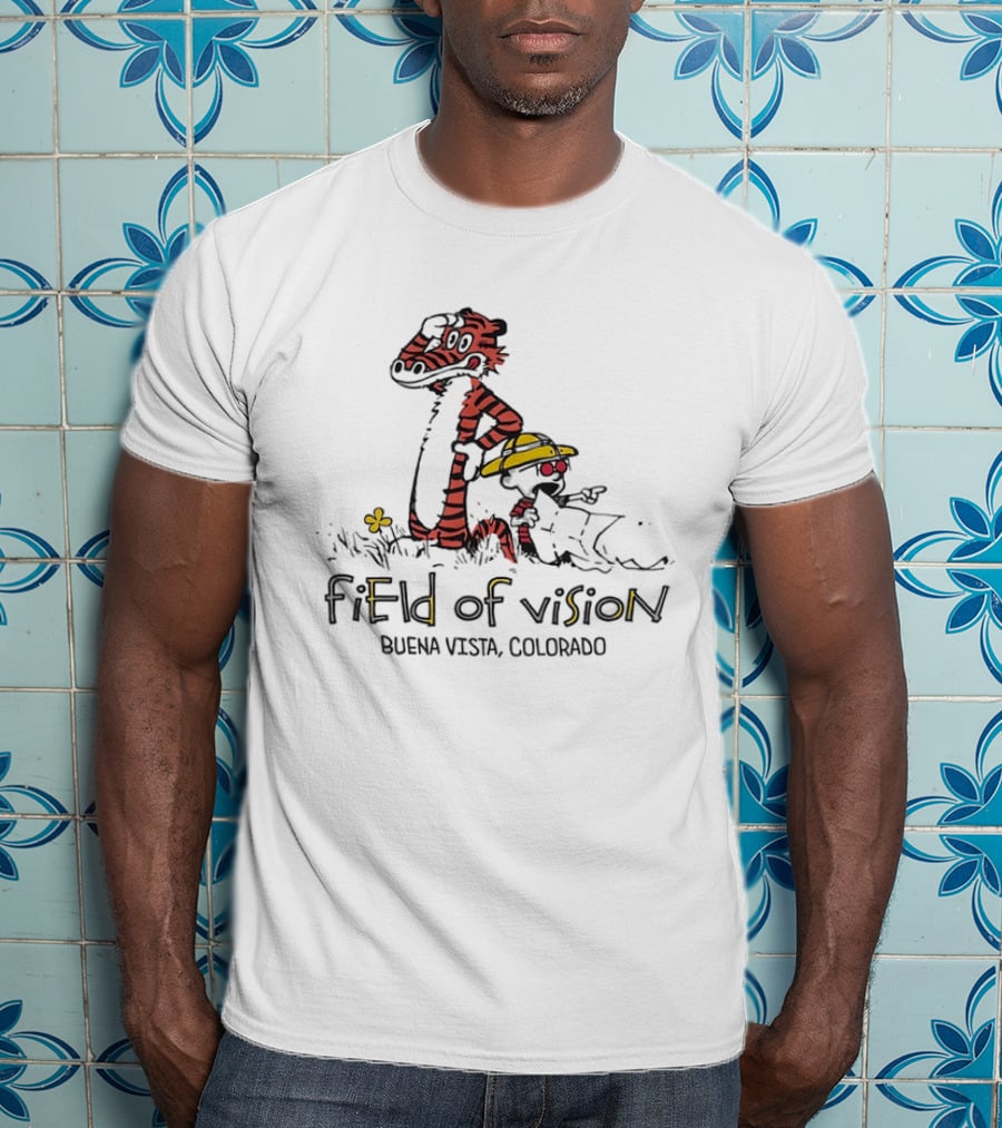 Field Of Vision Cartoon Boy Tiger Buena Vista Colorado T-Shirt