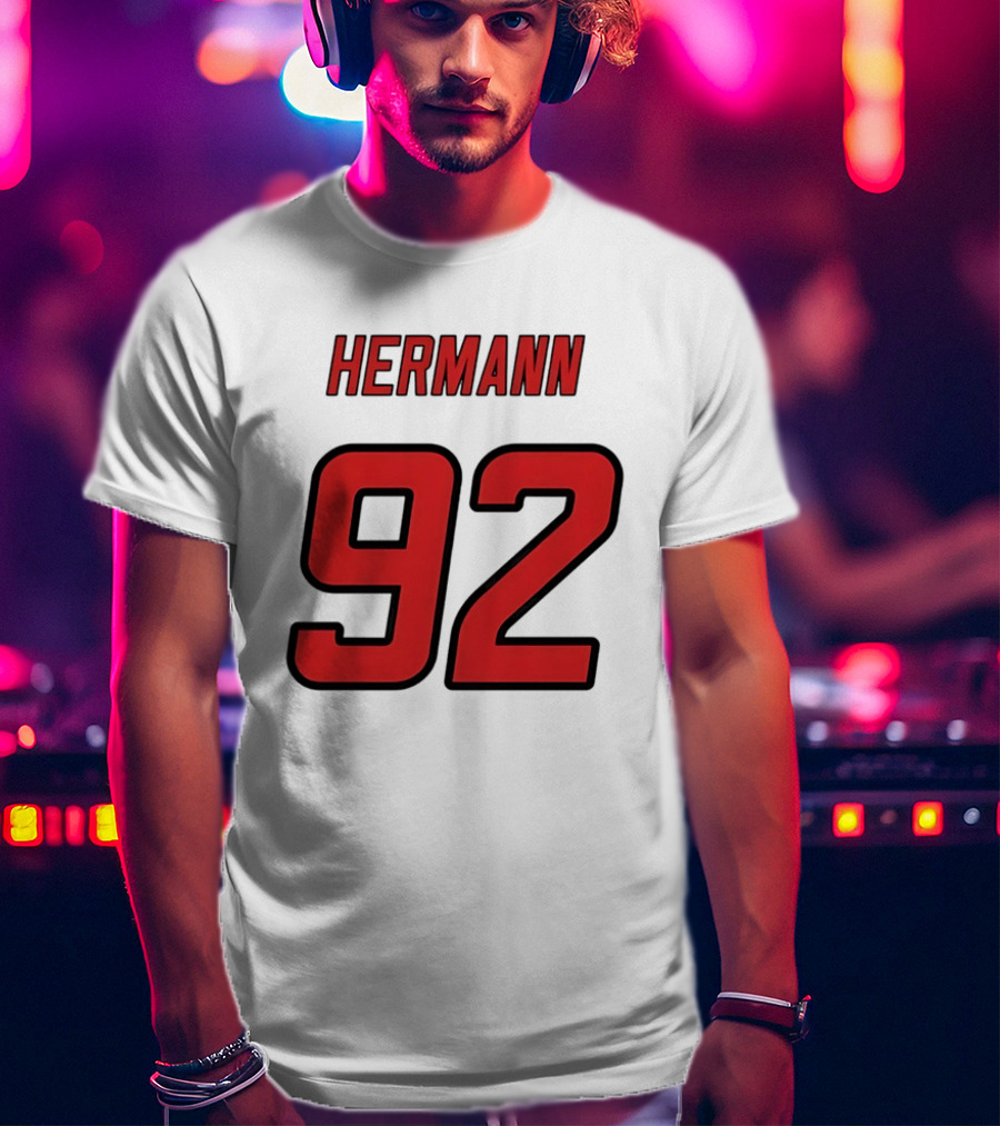 Hermann 92 Red Lettering Athletic Jersey T-Shirt