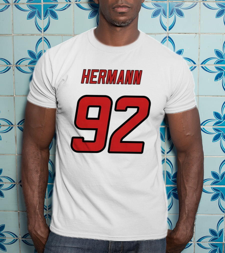 Hermann 92 Red Lettering Athletic Jersey T-Shirt