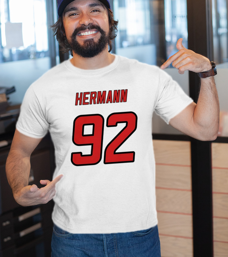 Hermann 92 Red Lettering Athletic Jersey T-Shirt