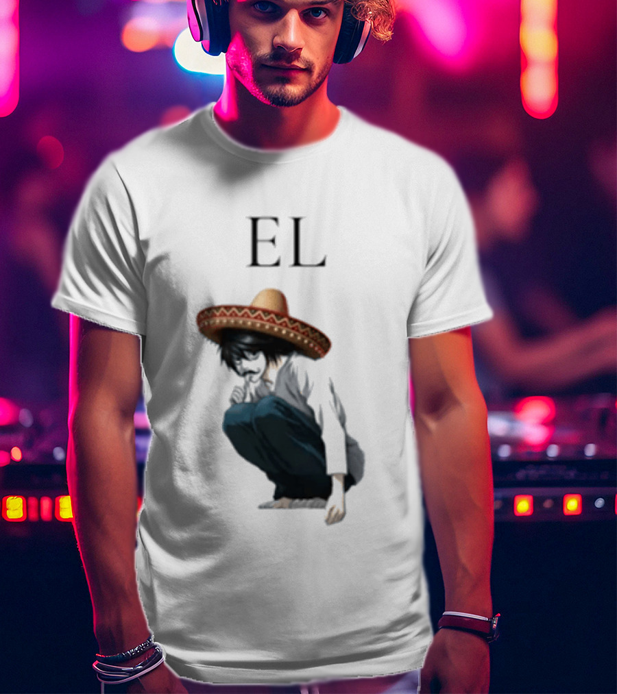 El L Death Note Mariachi Sombrero T-Shirt