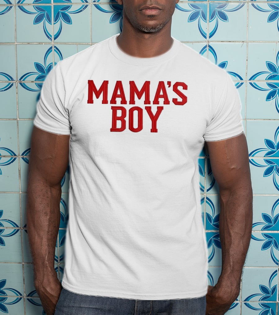 Mama's Boy Red Varsity T-Shirt