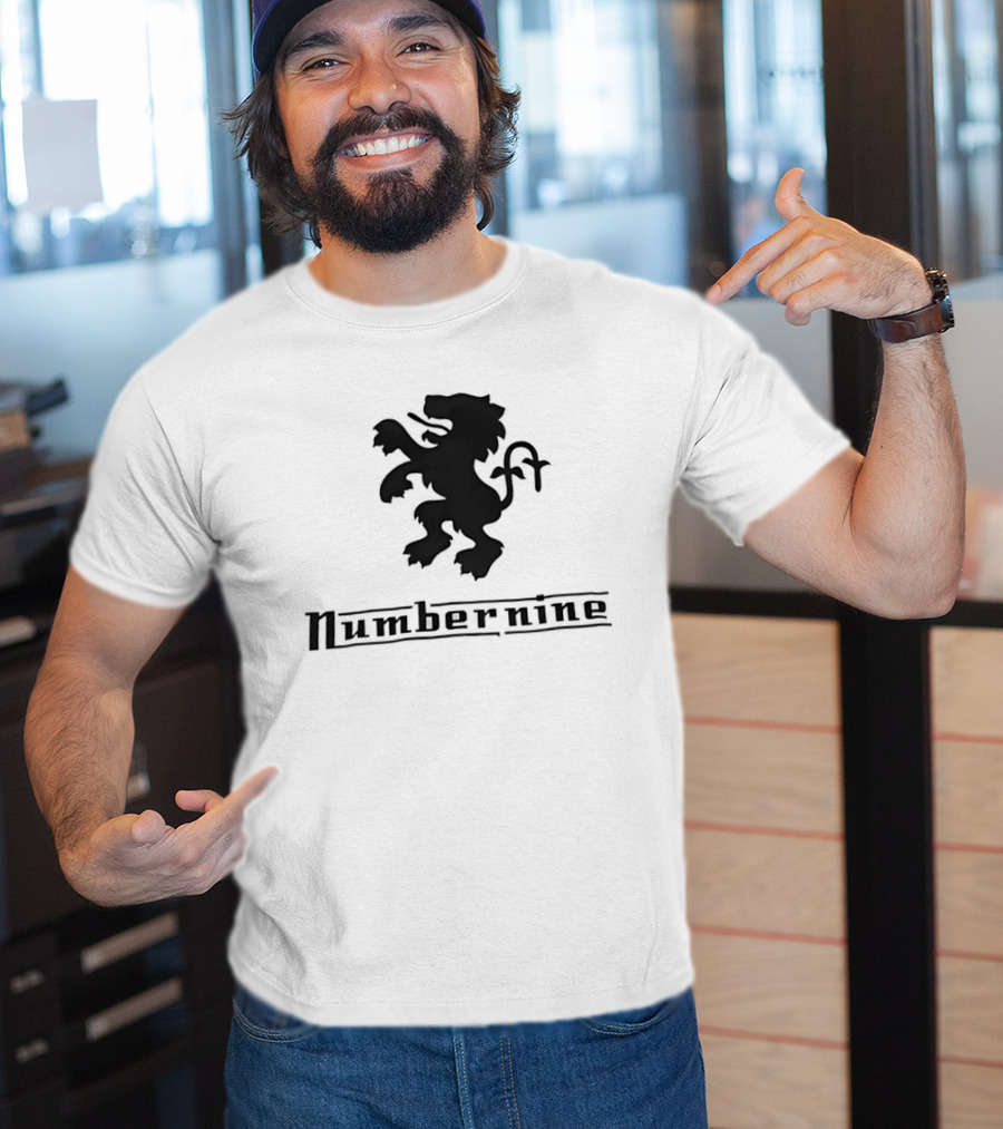 Numbernine Black Heraldic Lion T-Shirt