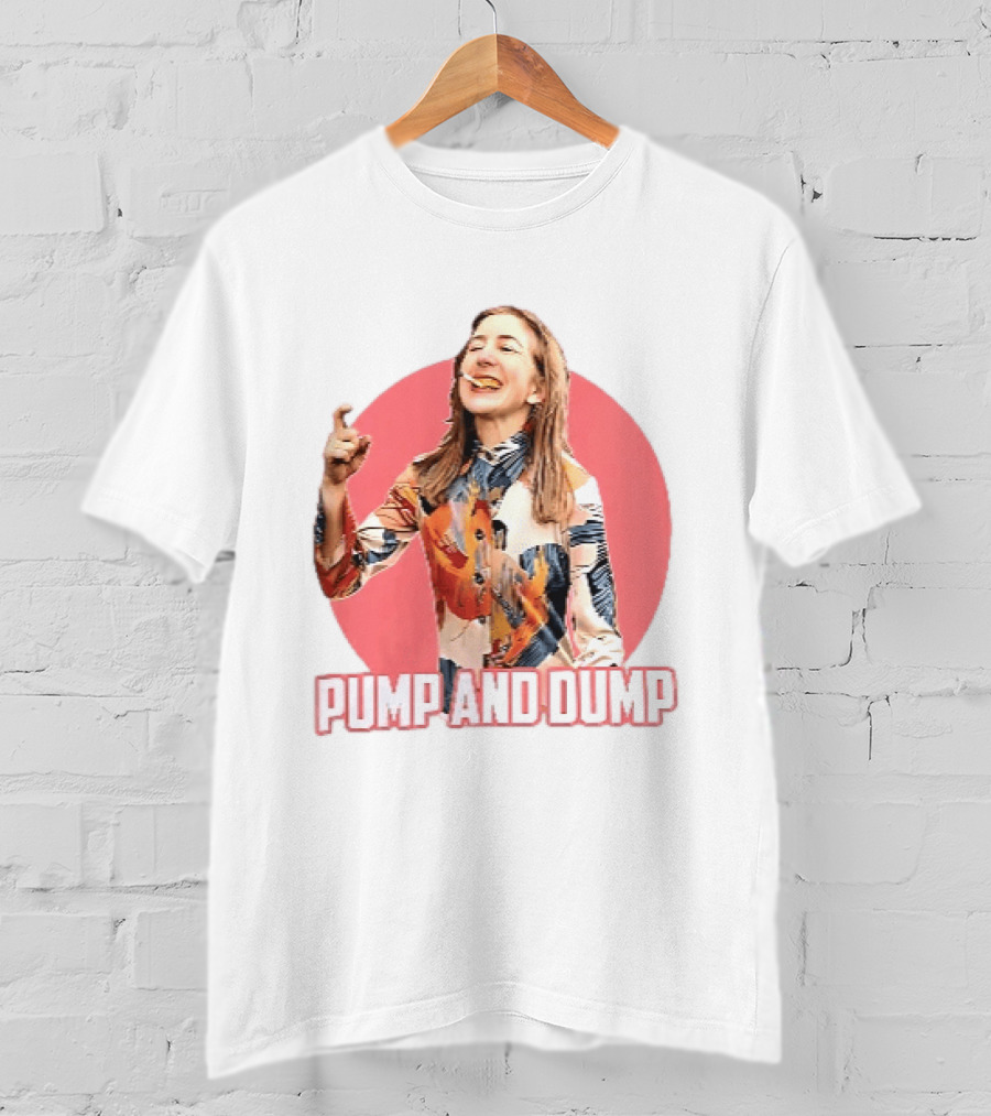 Pump And Dump Woman With Cigarette Retro Style Collage T-Shirt