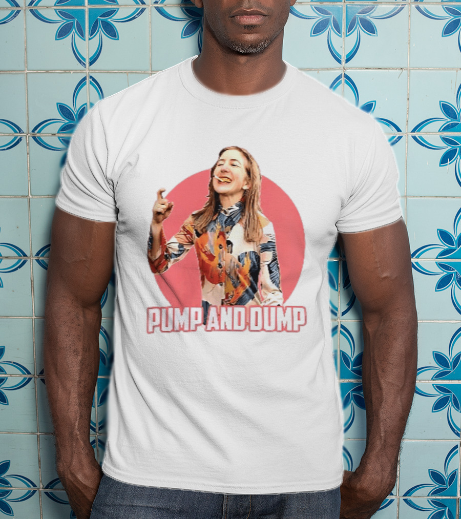 Pump And Dump Woman With Cigarette Retro Style Collage T-Shirt