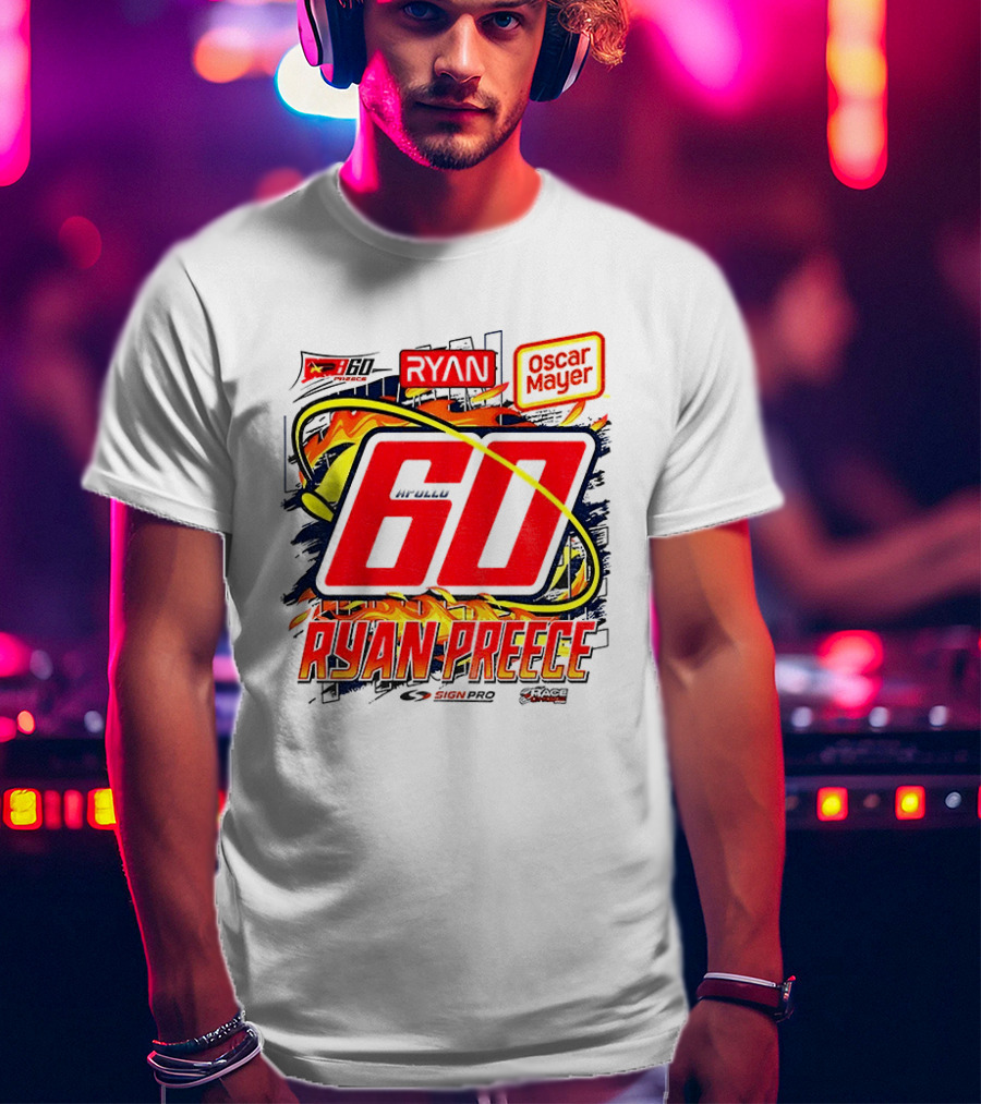 Ryan Preece NASCAR 60 Oscar Mayer Racing Sport McWills T-Shirt