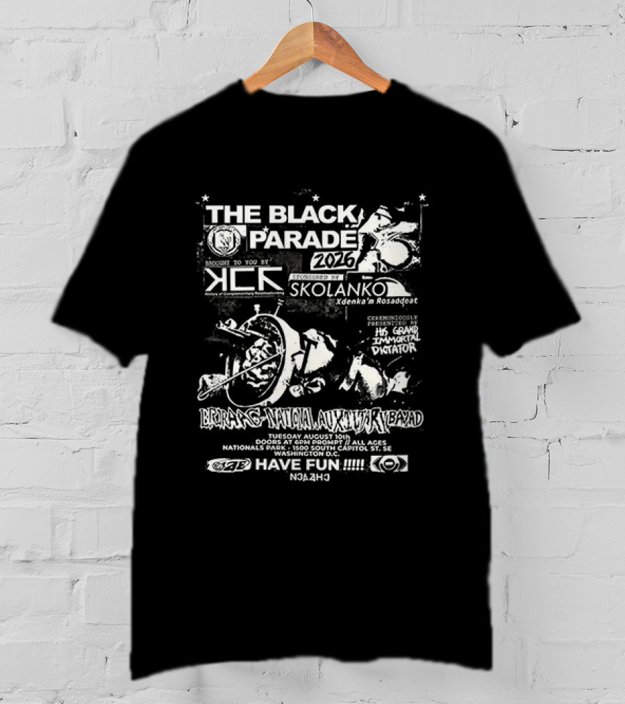 The Black Parade 2026 My Chemical Romance Event Concert Skolanko 34th Annual Music Festival Have Fun T-Shirt