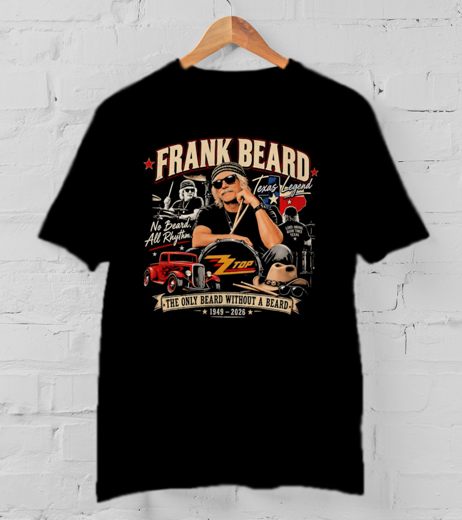 Frank Beard Texas Legend No Beard All Rhythm The Only Beard Without A Beard 1949 2026 T-Shirt