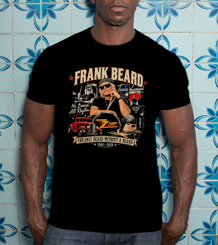 Frank Beard Texas Legend No Beard All Rhythm The Only Beard Without A Beard 1949 2026 T-Shirt