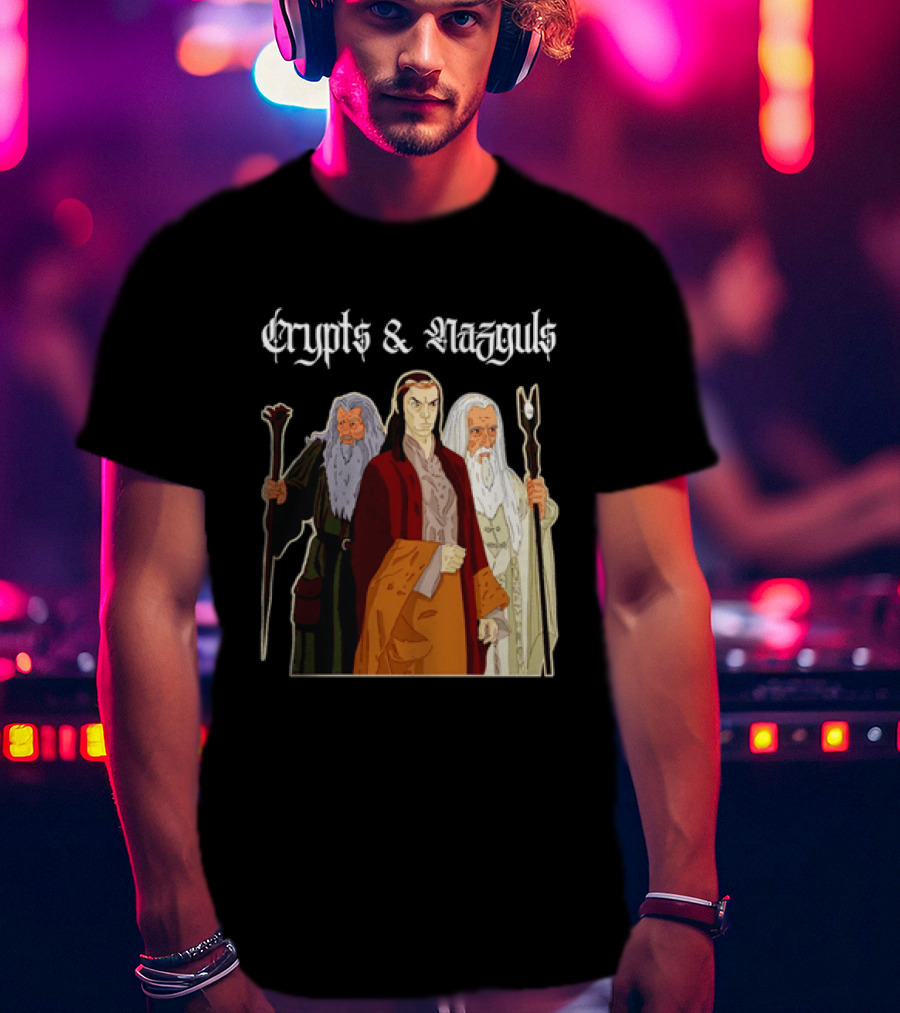 Crypts & Nazguls Dark Wizards Fantasy T-Shirt