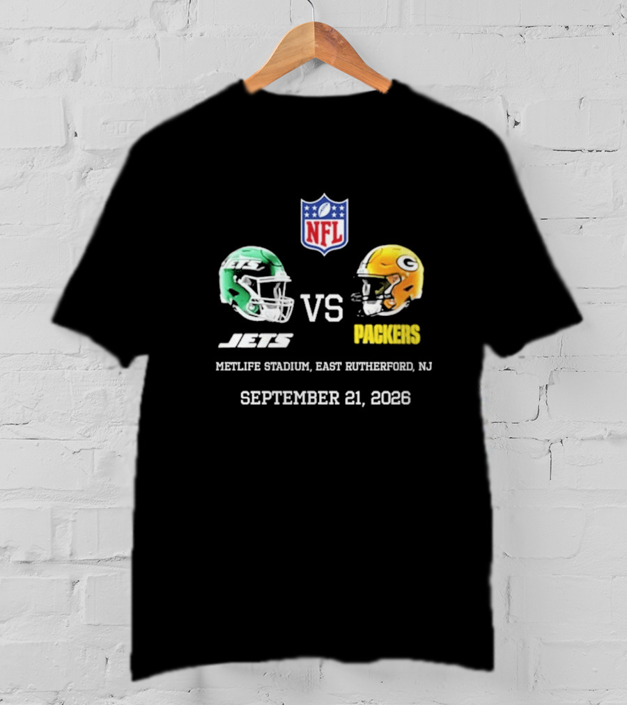 Green Bay Packers Vs New York Jets MetLife Stadium September 21 2026 NFL Matchup T-Shirt