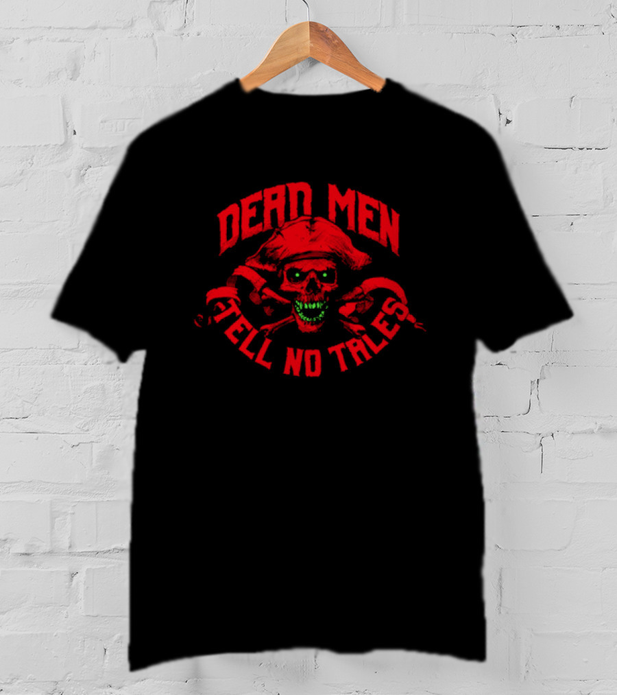 Dead Men Tell No Tales Skull With Bandana And Crossbones T-Shirt