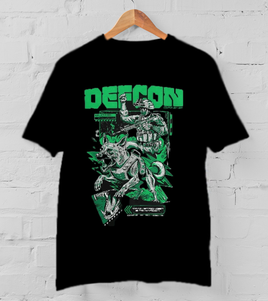 Defcon Tactical K9 Train Stronger Bite Harder Dog Soldier Night Vision T-Shirt