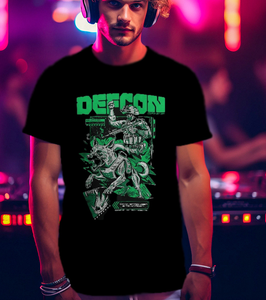 Defcon Tactical K9 Train Stronger Bite Harder Dog Soldier Night Vision T-Shirt