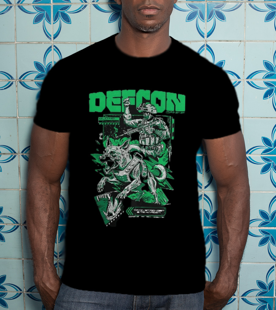 Defcon Tactical K9 Train Stronger Bite Harder Dog Soldier Night Vision T-Shirt