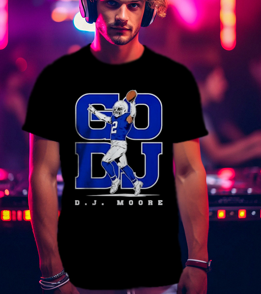 GO DJ D.J. Moore Football Player Buffalo Sports Blue 2 T-Shirt