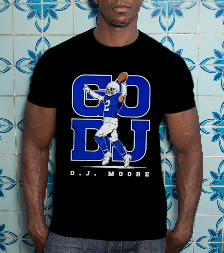 GO DJ D.J. Moore Football Player Buffalo Sports Blue 2 T-Shirt