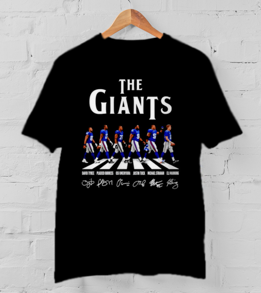 New York Giants Legends Abbey Road 2026 Manning Bradshaw Simms Taylor Strahan Cruz T-Shirt