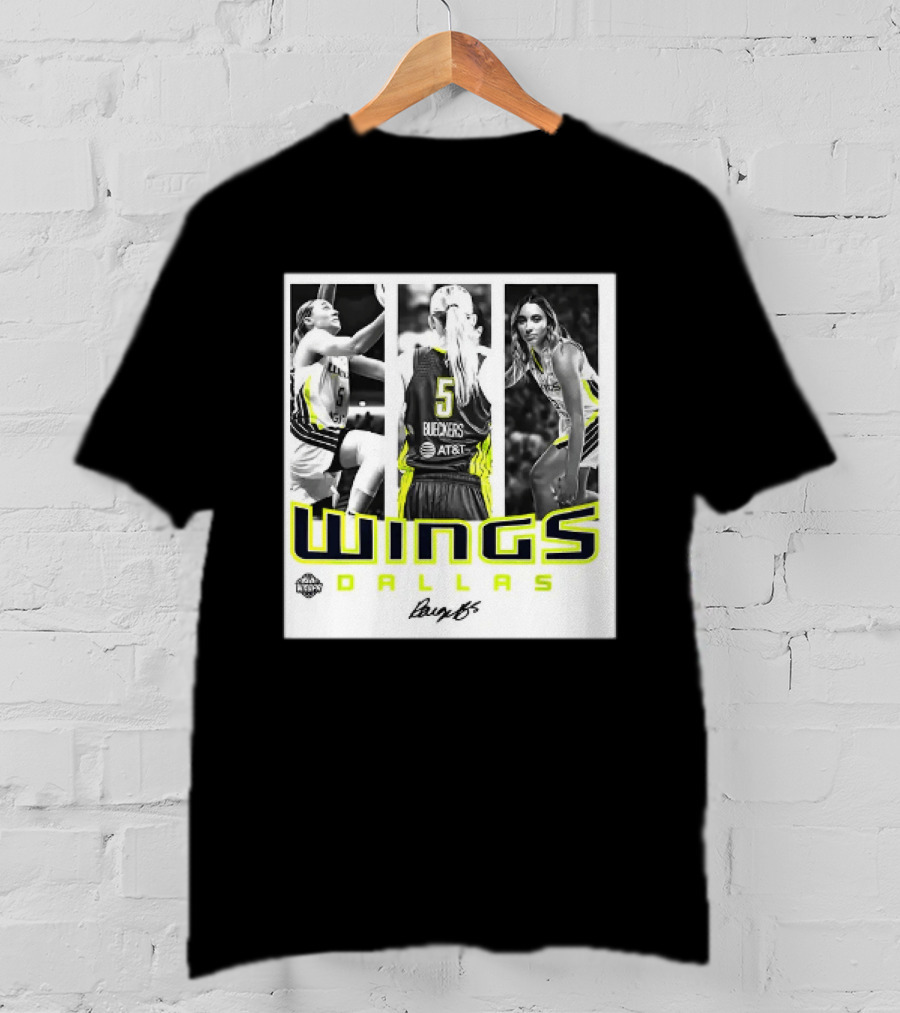 Wings Dallas Paige Bueckers Team Player 5 Basketball Hustle WNBA T-Shirt