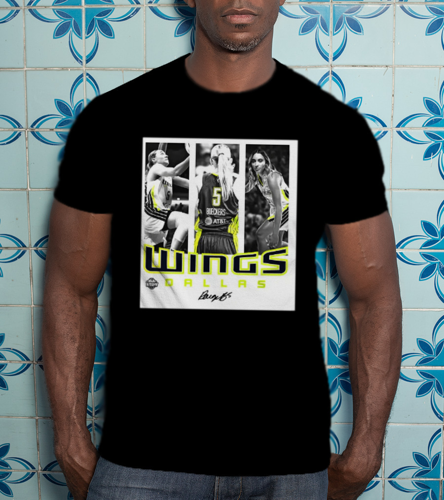 Wings Dallas Paige Bueckers Team Player 5 Basketball Hustle WNBA T-Shirt