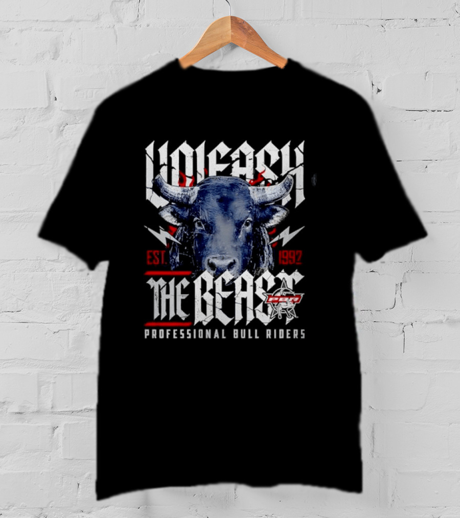 Unleash The Beast PBR Professional Bull Riders Extreme Sports T-Shirt