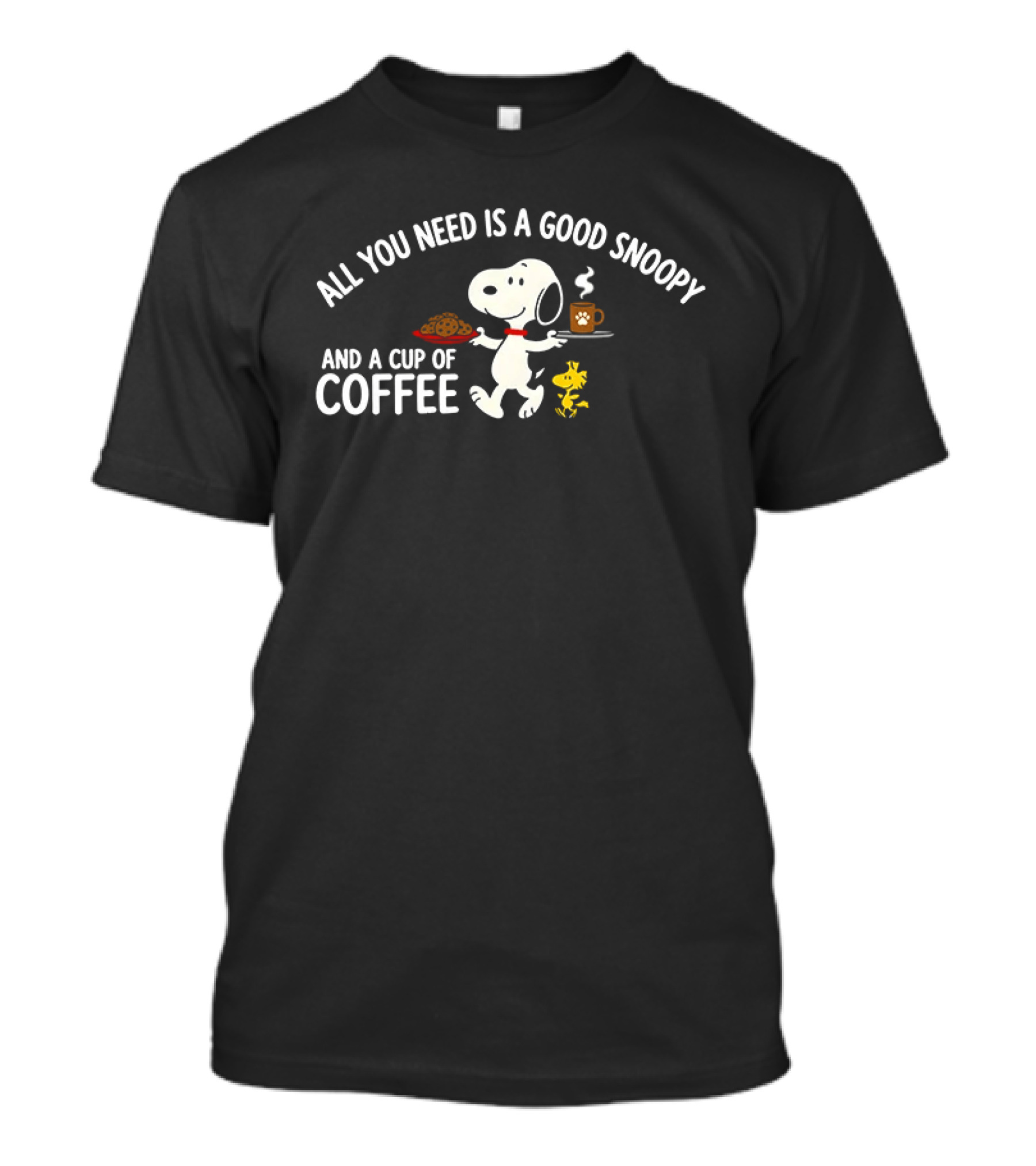 All You Need Is A Good Snoopy And A Cup Of Coffee Peanuts Woodstock T-Shirt