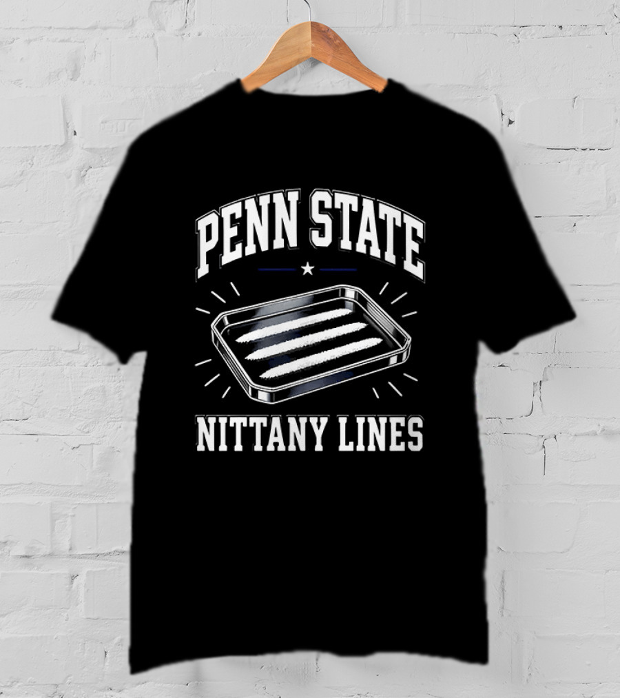 Penn State Nittany Lines Humor Cocaine Tray Jokes T-Shirt