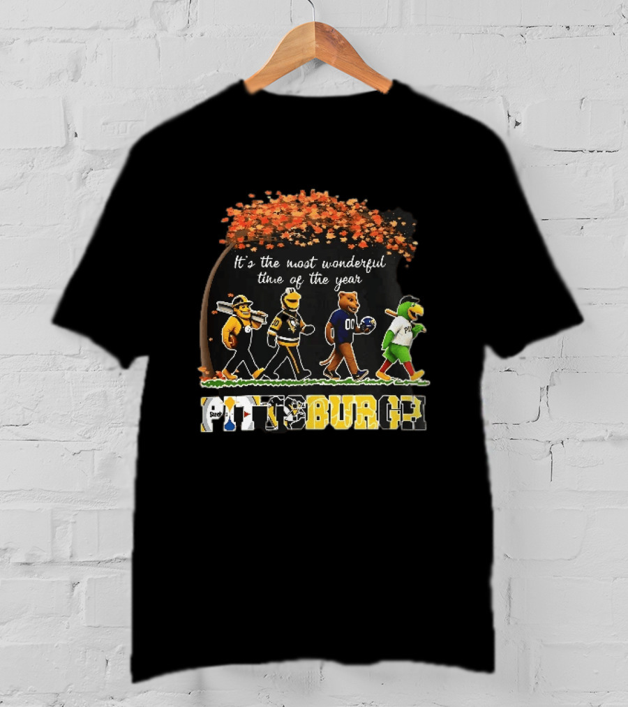 Pittsburgh Steelers Penguins Pirates It's The Most Wonderful Time Of Year Autumn T-Shirt