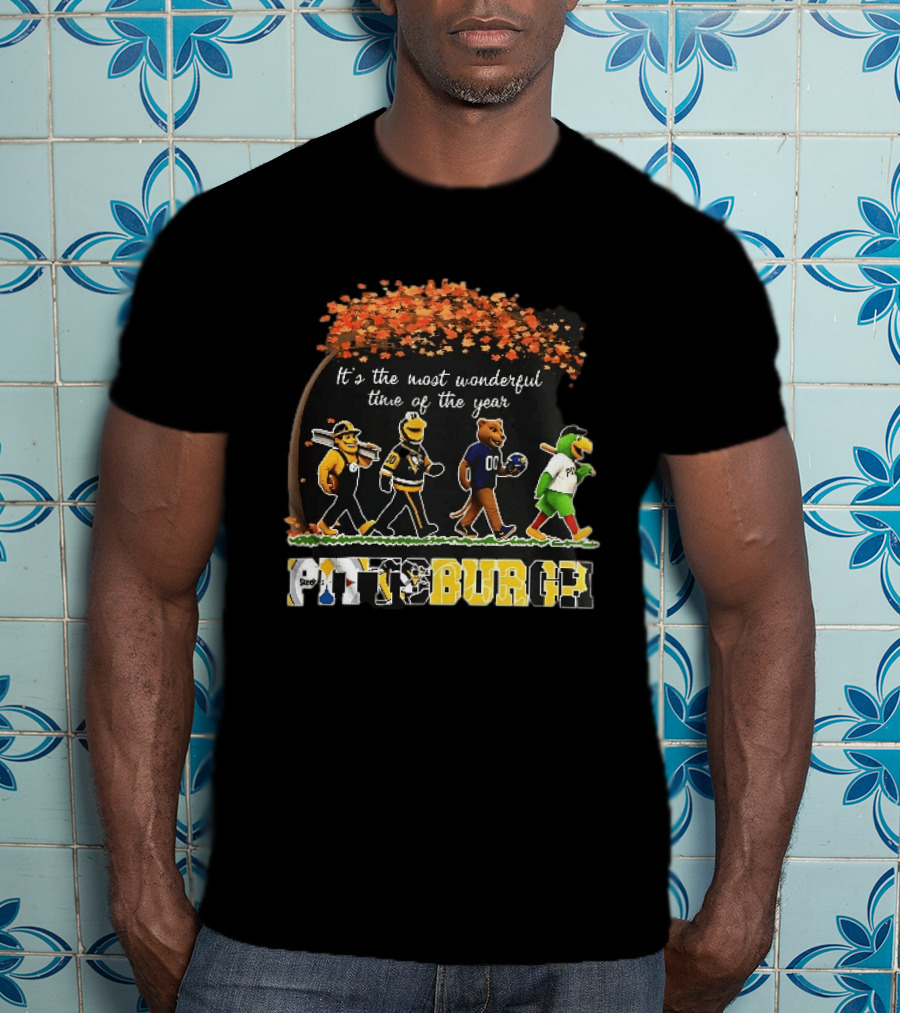 Pittsburgh Steelers Penguins Pirates It's The Most Wonderful Time Of Year Autumn T-Shirt