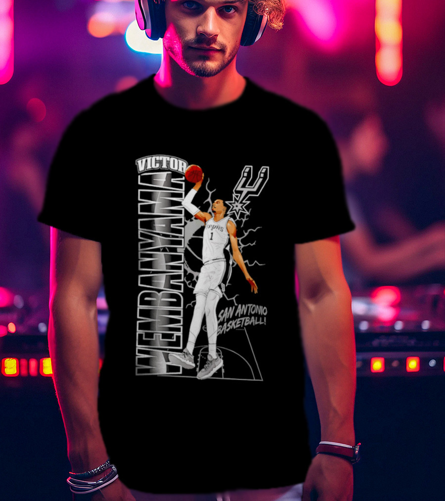 San Antonio Spurs Victor Wembanyama Basketball T-Shirt