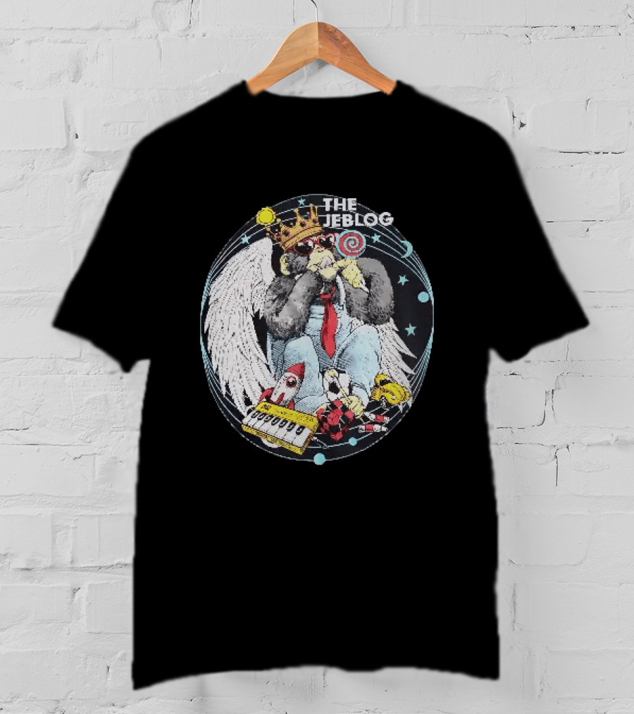 The Jeblogs Monkey Wings Crown Lollipop And Countdown Rocket T-Shirt
