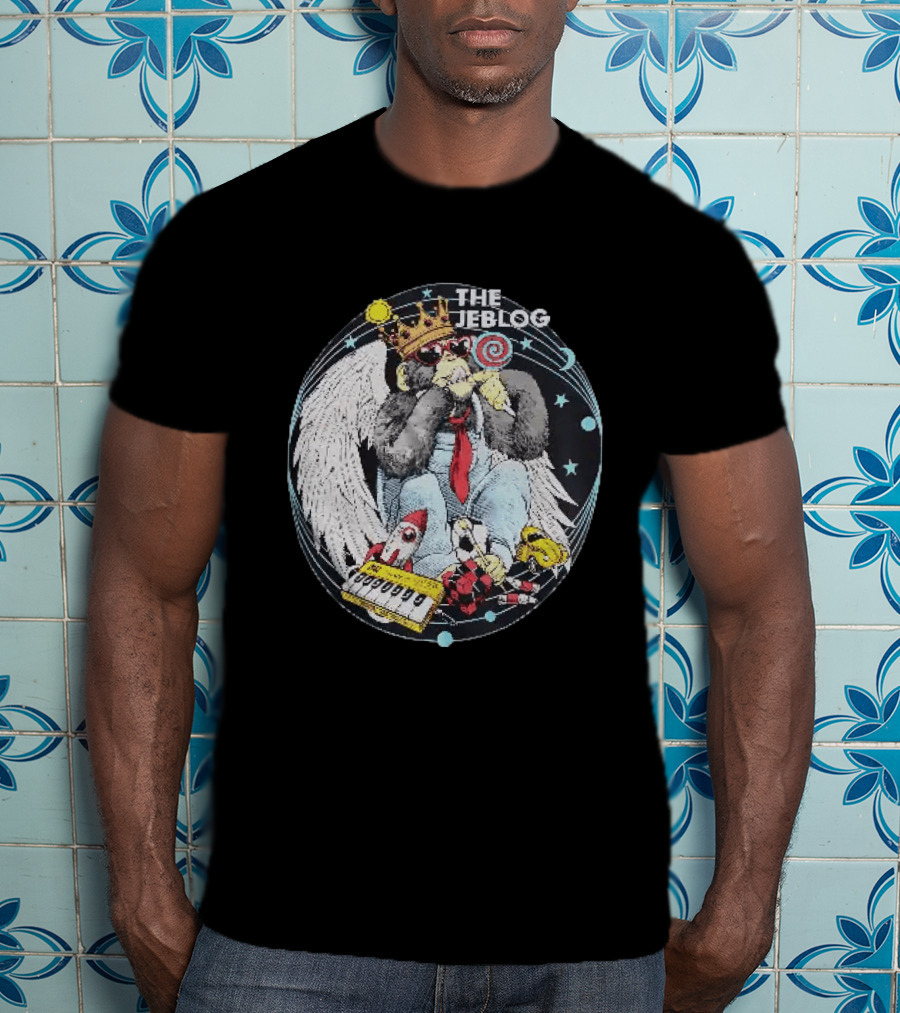The Jeblogs Monkey Wings Crown Lollipop And Countdown Rocket T-Shirt