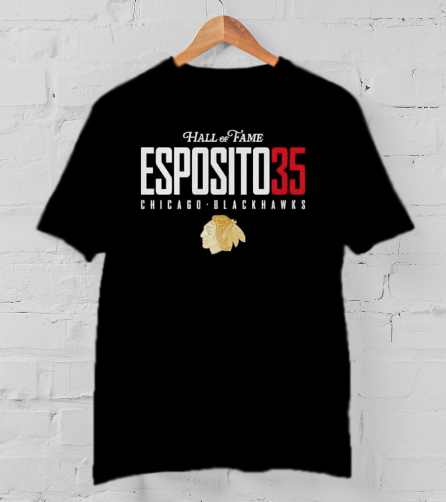 Hall Of Fame Esposito 35 Chicago Blackhawks T-Shirt