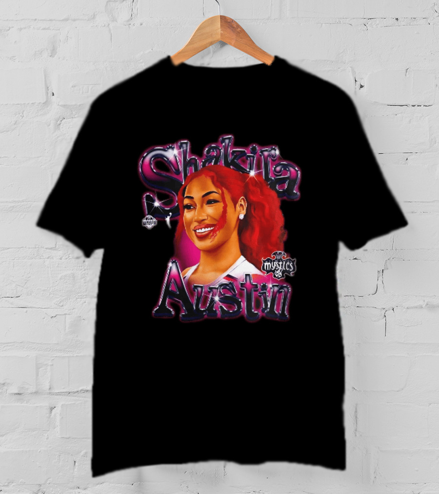 Shakira Austin Washington Mystics WNBA Red Hair T-Shirt