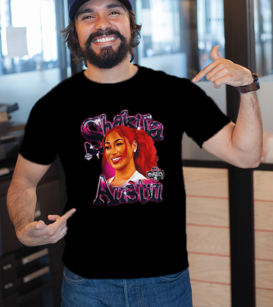 Shakira Austin Washington Mystics WNBA Red Hair T-Shirt