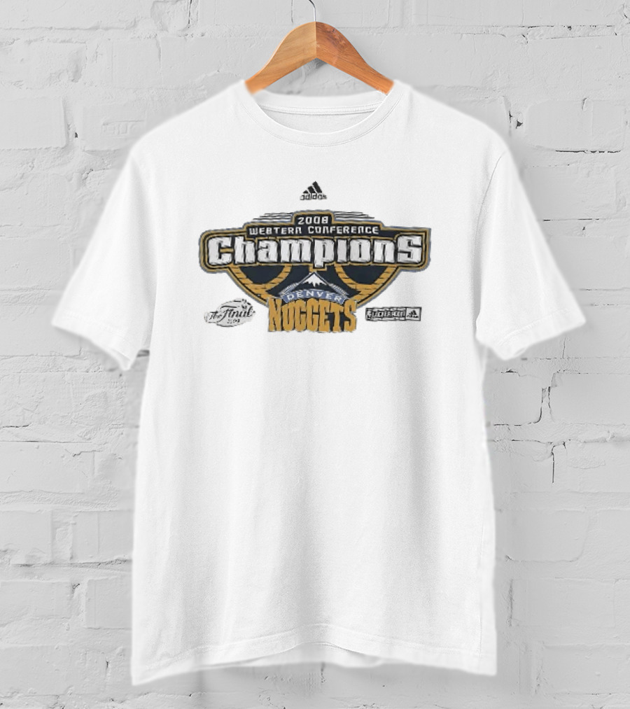 2008 Western Conference Champions Adidas NBA Finals Denver Nuggets T-Shirt