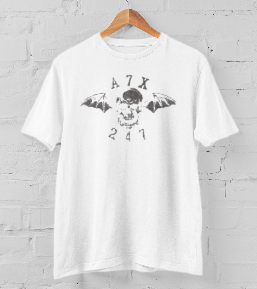 A7X World 247 Avenged Sevenfold Death Bat Skull Wings T-Shirt