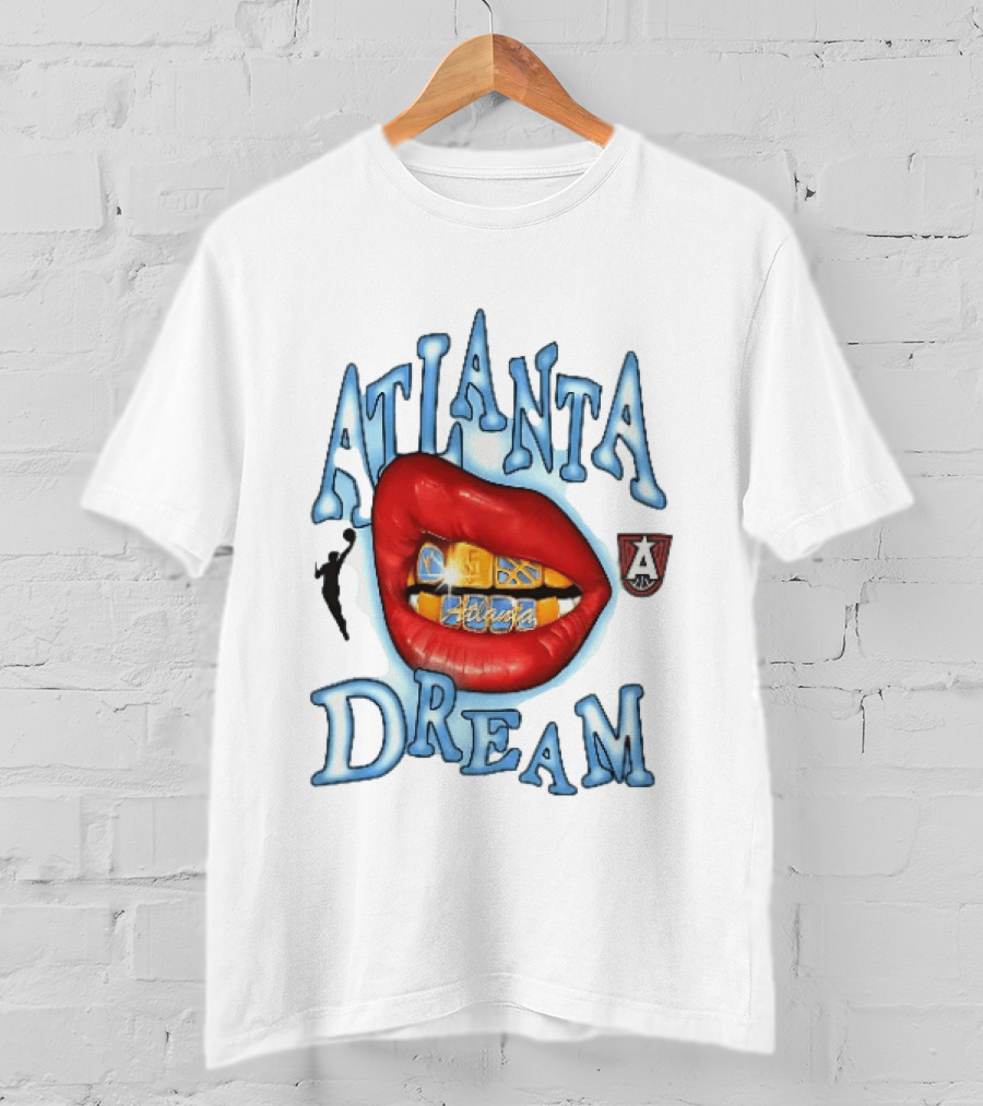 Atlanta Dream Red Lips Gold Grillz WNBA Player T-Shirt