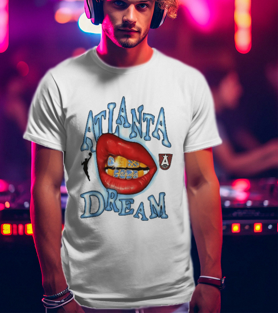 Atlanta Dream Red Lips Gold Grillz WNBA Player T-Shirt