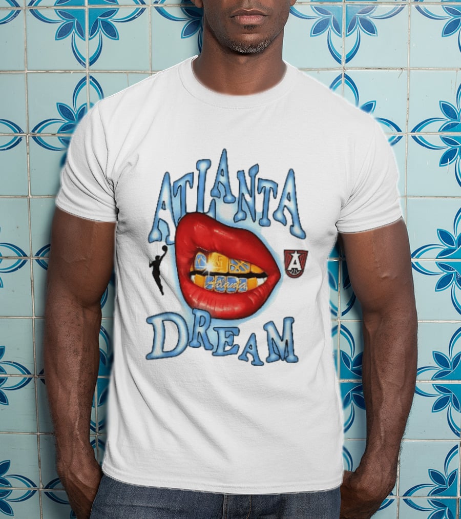 Atlanta Dream Red Lips Gold Grillz WNBA Player T-Shirt