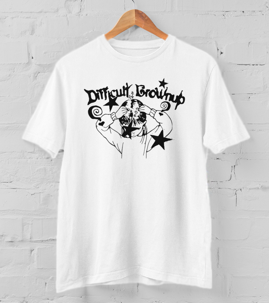 Difficult Growing Up Stars And Spirals Ringer T-Shirt