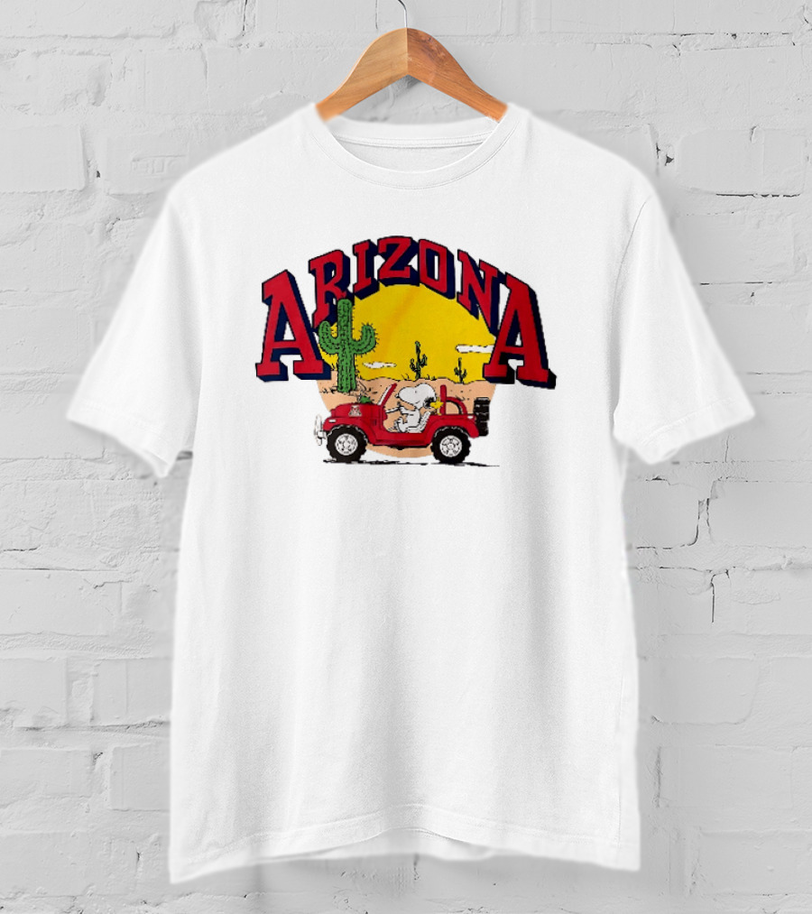 Snoopy Arizona Desert Adventure With Cactus And Red Buggy T-Shirt