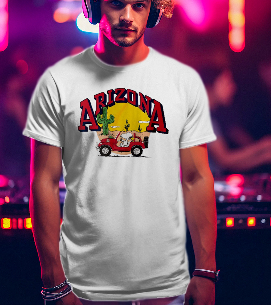 Snoopy Arizona Desert Adventure With Cactus And Red Buggy T-Shirt