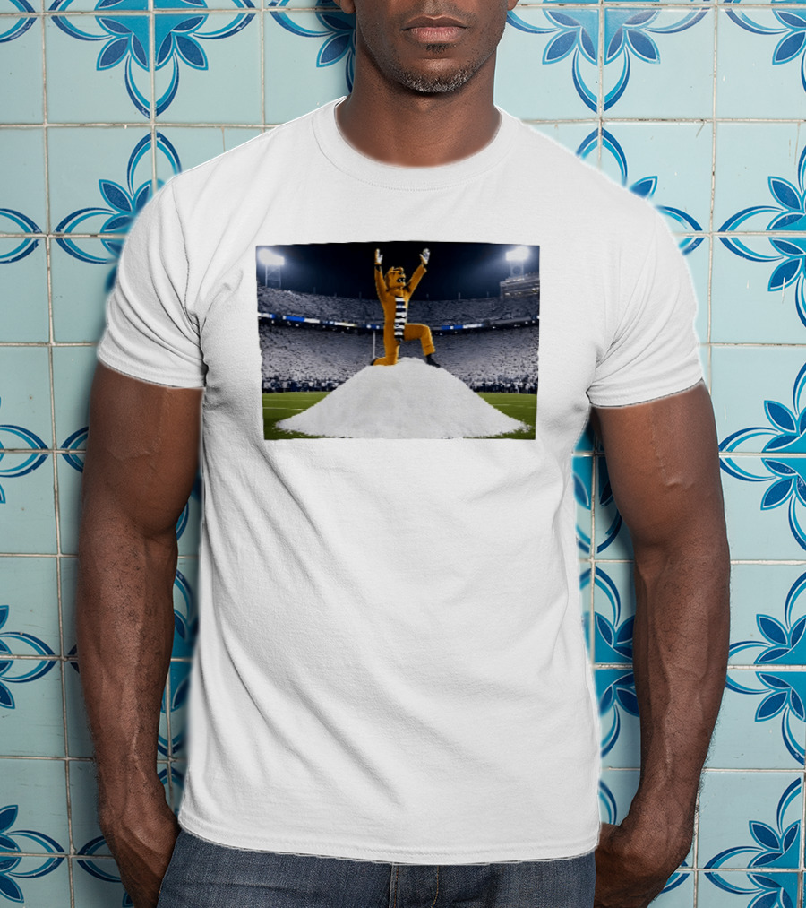 Penn State Nittany Lions Snow Mountain Mascot Celebration Stadium Scene T-Shirt
