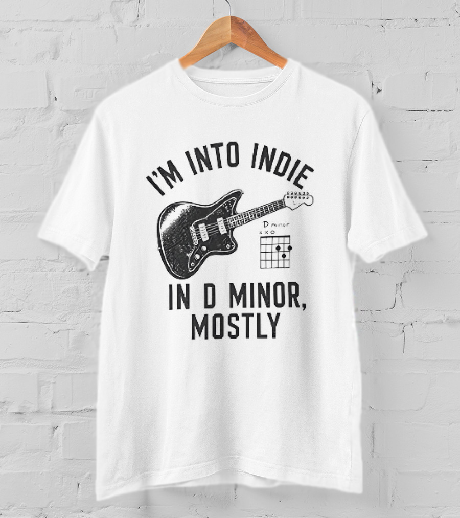 I'm Into Indie Music Guitar In D Minor Mostly T-Shirt