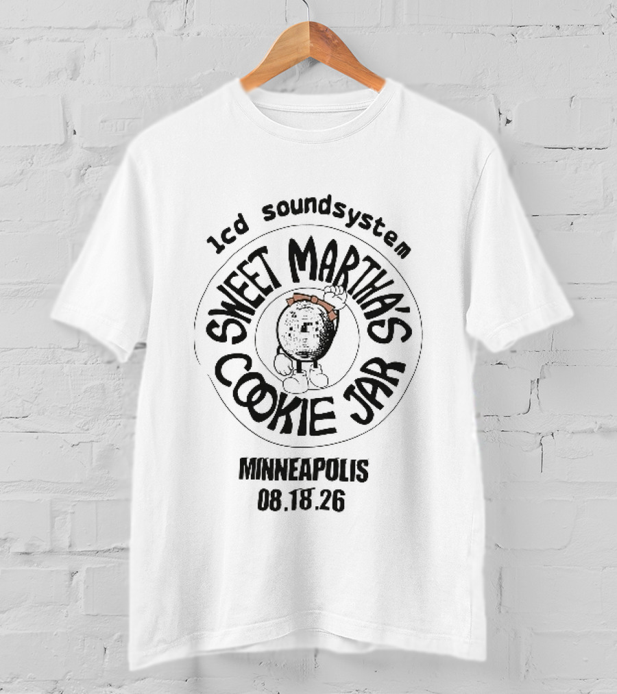 Lcd Soundsystem Sweet Martha's Cookie Jar Minneapolis August 18 26 Cartoon T-Shirt