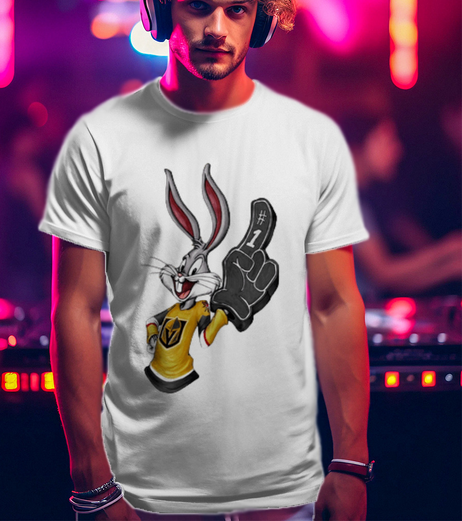 Bugs Bunny #1 Fan Vegas Golden Knights Hockey T-Shirt