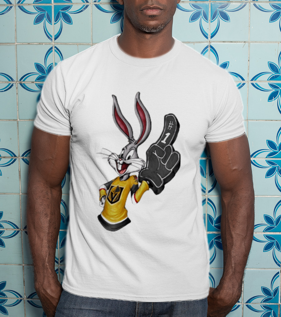 Bugs Bunny #1 Fan Vegas Golden Knights Hockey T-Shirt